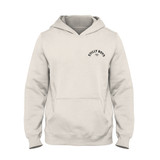 Wyatt Hendrickson Winged W heavyweight hoodie in bone, front with Stilly Boys chest mark