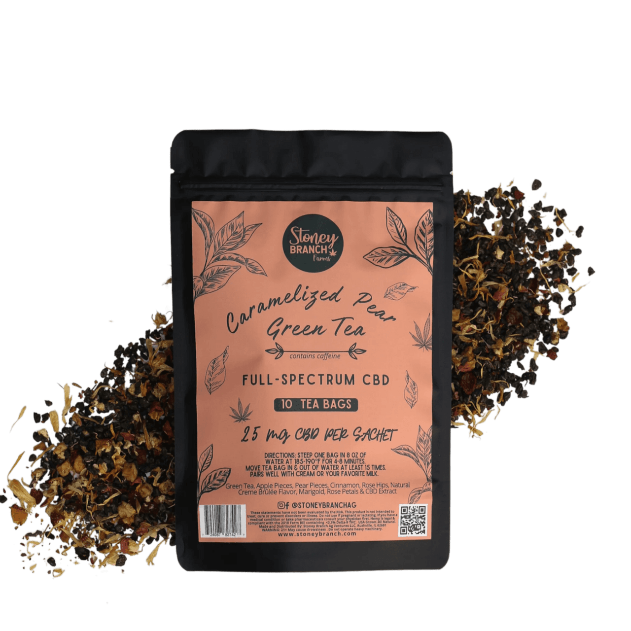 Caramelized Pear Green Tea with CBD - Soothing Calm