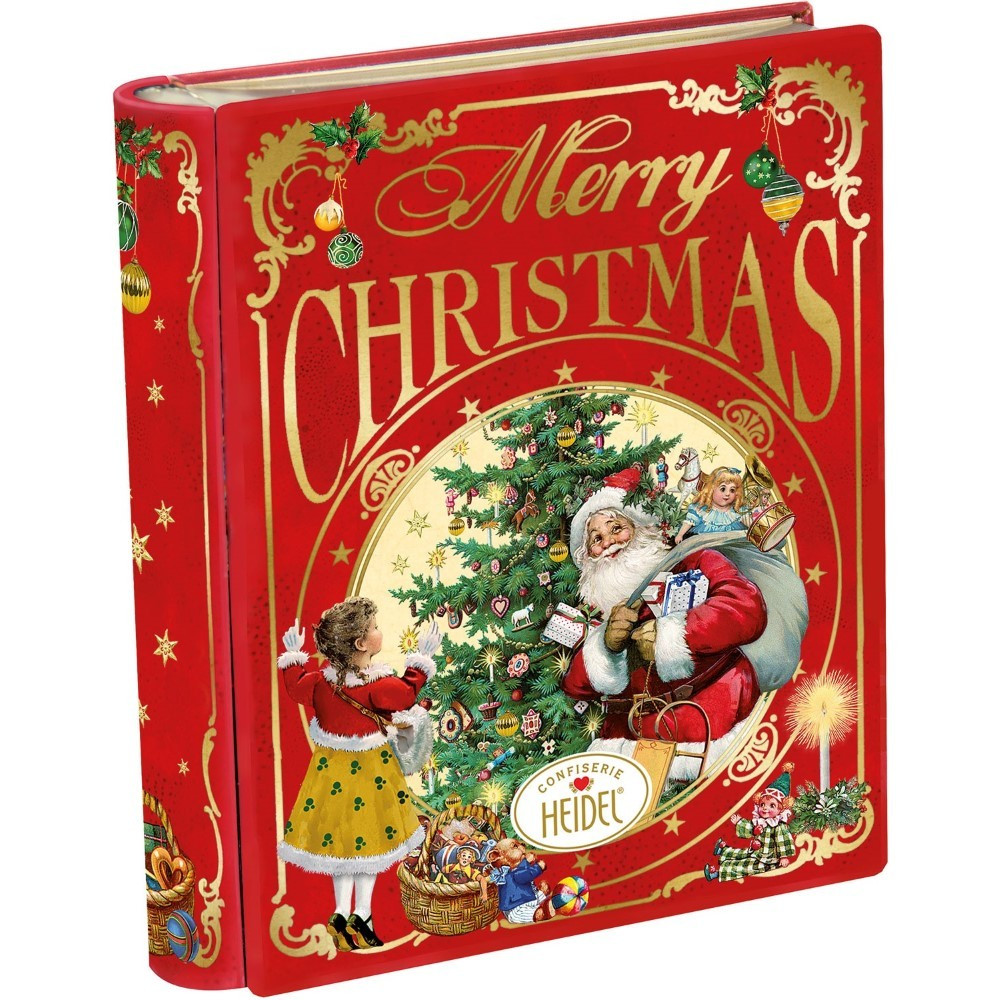 Christmas Book Tin with Milk Chocolate Bars Fancy Flours