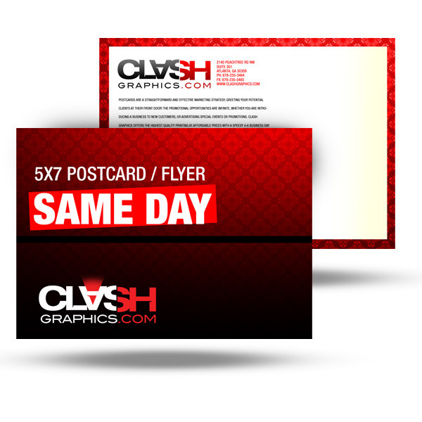 5 x 7 Postcard Flyer SAME DAY - Clash Graphics