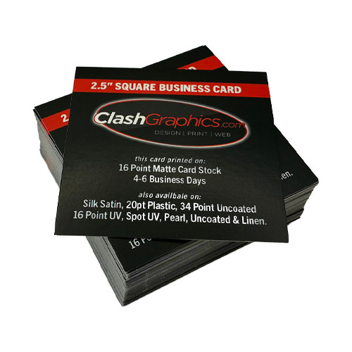 Square Business Cards on Thick 16 Point Stock (4-6 days)