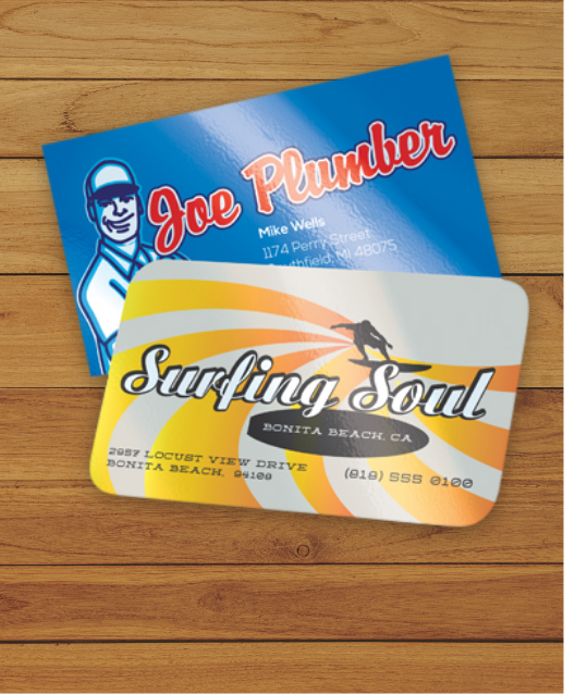 Custom business cards - Gdozens of styles and finishes to choose from