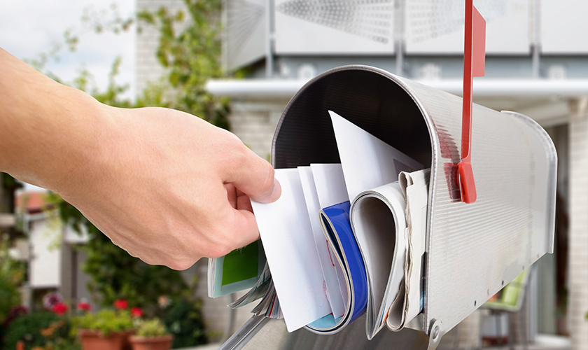 direct mail marketing from mailbox