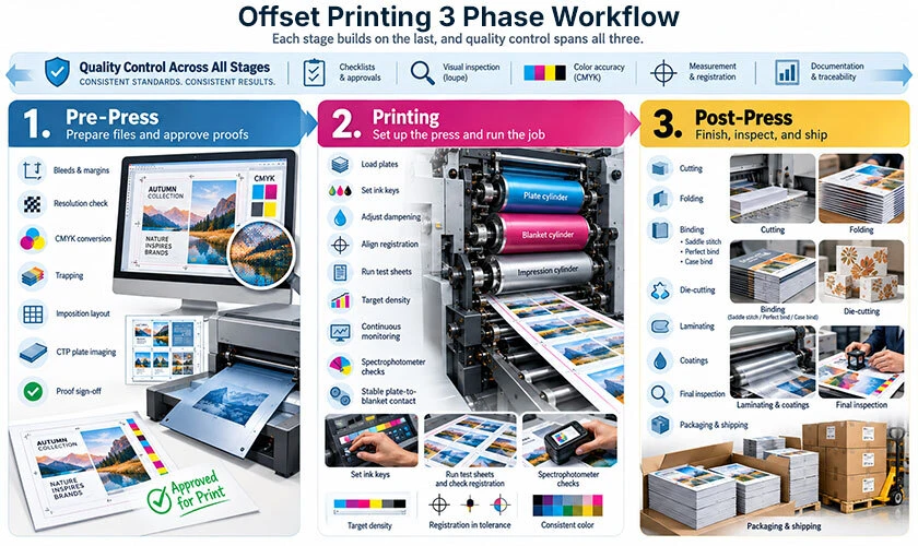 offset printing three-stage workflow