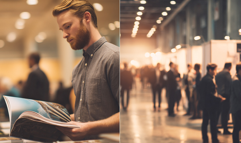 presentation portfolio at a career fair