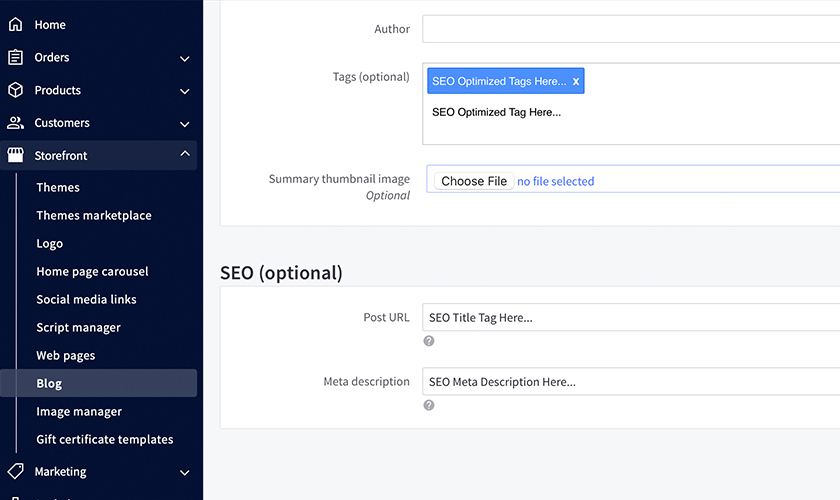 SEO optimization techniques for a business website