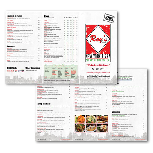 8.5 x 11 To Go Menus - Clash Graphics