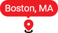 Map pin for Boston, Massachusetts