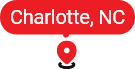 Map pin for Charlotte, North Carolina