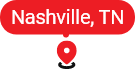Map pin for Nashville, Tennessee