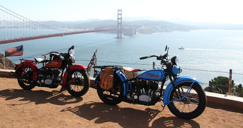 Adventure Travel - Follow "Panhead Jim" Crossing USA from Coast to Coast on his 1933 Harley and Atacama Tent