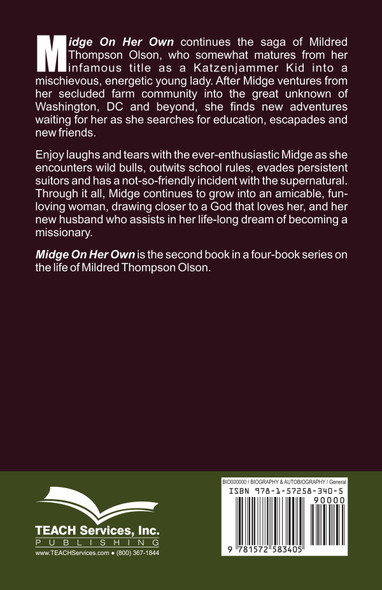 Back cover of Midge on Her Own