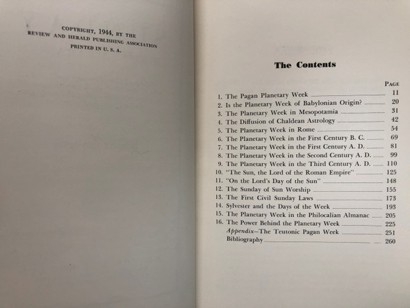 Copyright page and TOC