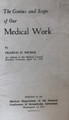 Cover of The Genius and Scope of Our Medical Work