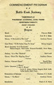 Cover of Commencement Program
