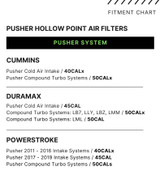 Pusher Hollow Point Air Filter