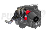 Pusher High Mount Compound Turbo System for 2003-2007 Dodge Cummins Trucks - Gloss Red