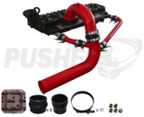 Pusher 3.5" MEGA Intake System with Cross-Air 2003-2007 Dodge Cummins- Red