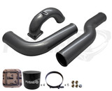 Pusher 3.5" MEGA Intake System with 3.5" Passenger Side Intercooler Tube for 2003-2007 Dodge Cummins- Titanium
