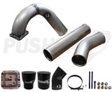 Pusher 3.5" MEGA Intake System with 3.5" Passenger Side Intercooler Tube 1994-1996 Dodge Cummins- Uncoated