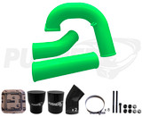 Pusher 3.5" MEGA Intake System with 3.5" Passenger Side Intercooler Tube 1994-1996 Dodge Cummins - Pusher Green
