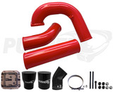 Pusher 3.5" MEGA Intake System with 3.5" Passenger Side Intercooler Tube 1994-1996 Dodge Cummins - Gloss Red