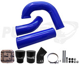 Pusher 3.5" MEGA Intake System with 3.5" Passenger Side Intercooler Tube 1994-1996 Dodge Cummins - Gloss Blue