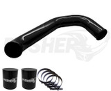 Pusher 3" Passenger Side Charge Tube for 2008-2010 Ford F250/350 6.4L Powerstroke- Black