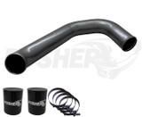 Pusher 3" Passenger Side Charge Tube for 2008-2010 Ford F250/350 6.4L Powerstroke- Titanium