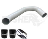 Pusher 3" Passenger Side Charge Tube for 2008-2010 Ford F250/350 6.4L Powerstroke- White