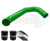 Pusher 3" Passenger Side Charge Tube for 2008-2010 Ford F250/350 6.4L Powerstroke- Green