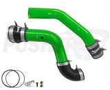 Pusher 3" Hot & Cold Side Charge Tubes for 2011-14 Ford F250/350 6.7L Powerstroke w/ Throttle Valve Adapter - Pusher Green