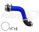 Pusher HD 3" Cold Side Charge Tube for 2011-16 Ford F250/350/F450/F550 6.7L Powerstroke w/ Throttle Valve Adapter- Blue