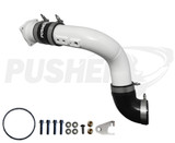 Pusher HD 3" Cold Side Charge Tube for 2011-16 Ford F250/350/450/550 6.7L Powerstroke w/ Throttle Valve Replacement- White