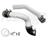 Pusher 3" Hot & Cold Side Charge Tubes for 2015-16 Ford F250/350 6.7L Powerstroke w/ Throttle Valve Adapter - Gloss White