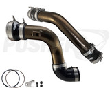Pusher 3" Hot & Cold Side Charge Tubes for 2015-16 Ford F250/350 6.7L Powerstroke w/ Throttle Valve Adapter - Pusher Bronze
