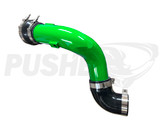 Pusher HD 3" Cold Side Charge Tube for 2017+ Ford F250/350 6.7L Powerstroke w/ Throttle Valve Adapter- Green