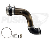 Pusher HD 3" Cold Side Charge Tube for 2017+ Ford F250/350 6.7L Powerstroke w/ Throttle Valve Adapter- Bronze