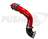 Pusher HD 3" Cold Side Charge Tube for 2017-2025 Ford F250/350 6.7L Powerstroke w/ Throttle Valve Replacement - Gloss Red