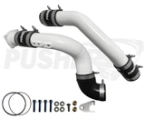 Pusher 3" Hot & Cold Side Charge Tubes for 2017-2025 Ford F250/350 6.7L Powerstroke w/ Throttle Valve Replacement - Gloss White