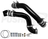 Pusher 3" Hot & Cold Side Charge Tubes for 2017-2025 Ford F250/350 6.7L Powerstroke w/ Throttle Valve Replacement - Gloss Black