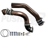 Pusher 3" Hot & Cold Side Charge Tubes for 2017-2025 Ford F250/350 6.7L Powerstroke w/ Throttle Valve Replacement - Pusher Bronze