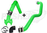 Pusher SuperMax Intake System and HD Driver-side Charge Tube for 2004.5-2005 Duramax LLY Trucks- Green