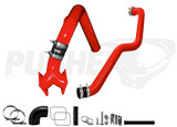 Pusher SuperMax Intake System and HD Driver-side Charge Tube for 2004.5-2005 Duramax LLY Trucks - Gloss Red