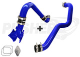 Pusher SuperMax Intake System & Pusher Max 3" Driver-side Charge Tube for 2011-2016 Duramax LML Trucks- Blue