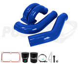 Pusher 3.5" MEGA Intake System with Passenger-Side Intercooler Tube for 2019-2024 Ram Cummins - Gloss Blue