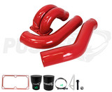Pusher 3.5" MEGA Intake System with Passenger-Side Intercooler Tube for 2019-2024 Ram Cummins - Gloss Red