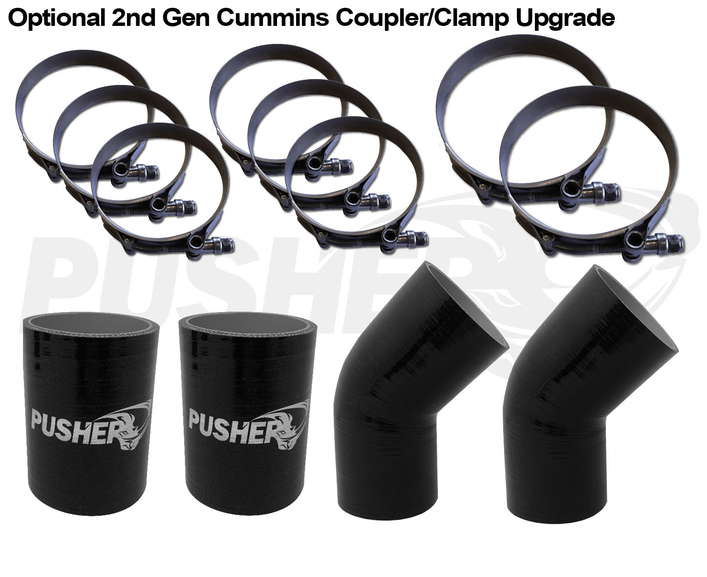Pusher Silicone Coupler and Stainless Tbolt clamp up grade for Cummins