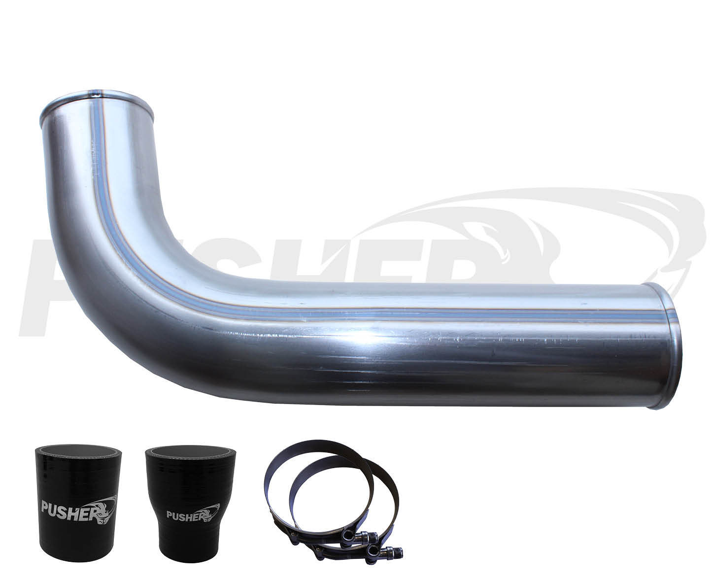 Pusher 3.5" MEGA Driver-side Intercooler Tube 2007.5-2009 Dodge Cummins - Uncoated