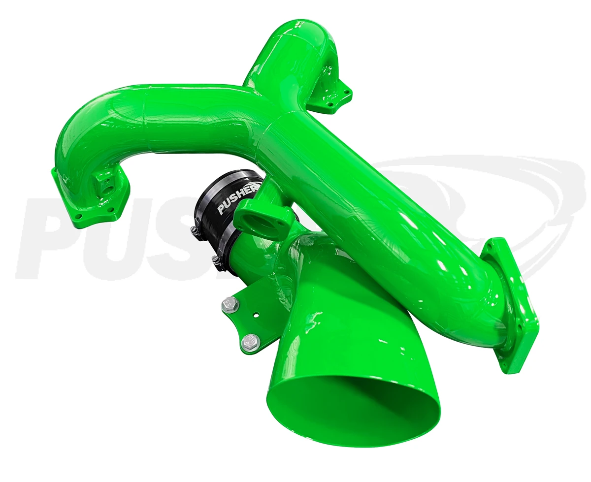 Green Pusher Powerflow Intake Manifold / Turbo Inlet Package for 2015-19 Ford 6.7L Powerstroke Equipped Trucks - Pusher Green